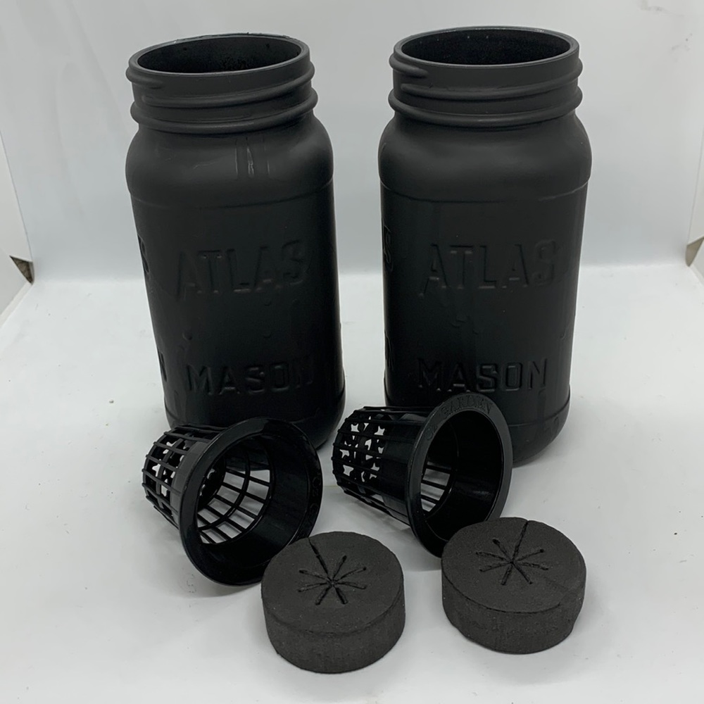 Set of 2 Kratky Mason GROW Jars Indoor Hydroponics for Growing Plants Seedlings